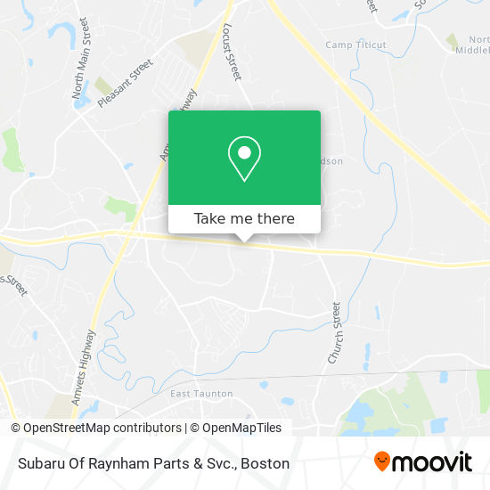 Subaru Of Raynham Parts & Svc. map