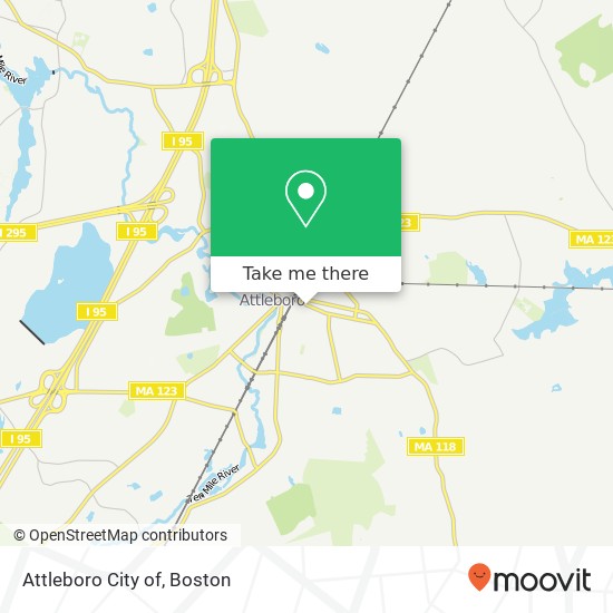 Mapa de Attleboro City of