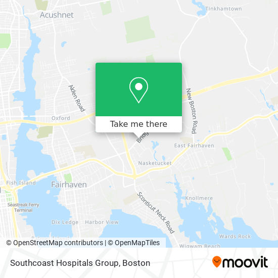 Mapa de Southcoast Hospitals Group