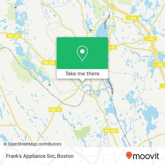 Frank's Appliance Svc map