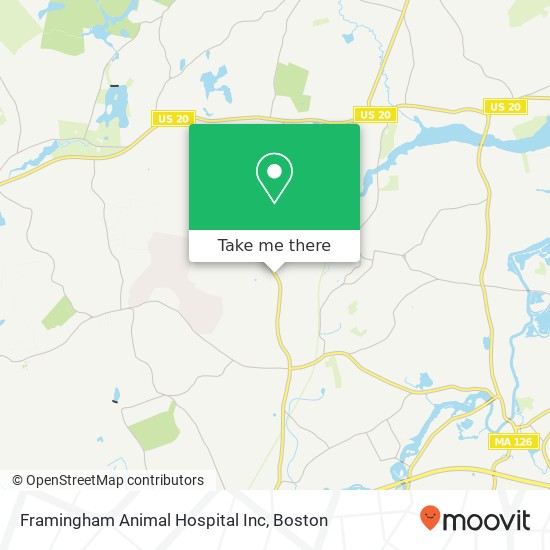 Framingham Animal Hospital Inc map