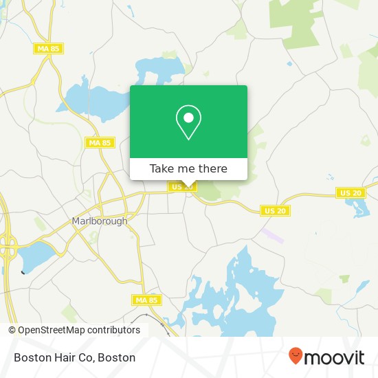 Mapa de Boston Hair Co