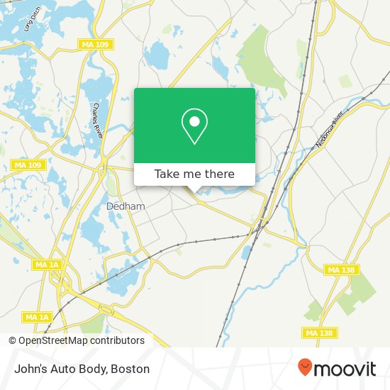 John's Auto Body map