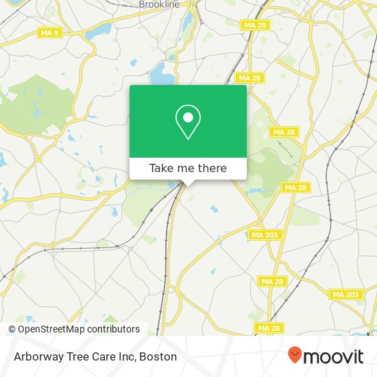 Mapa de Arborway Tree Care Inc