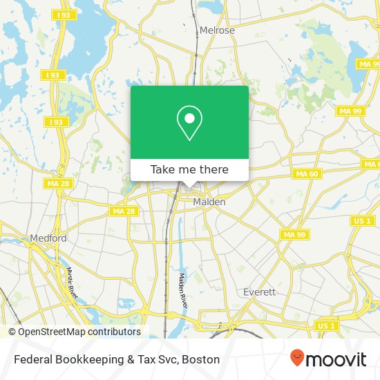 Mapa de Federal Bookkeeping & Tax Svc