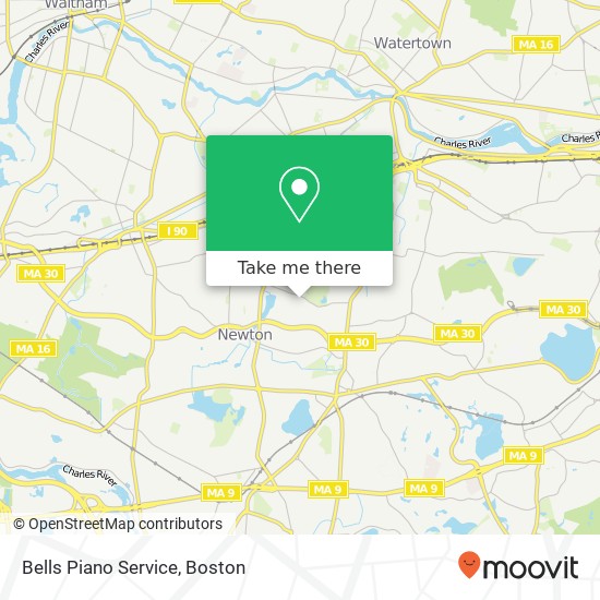 Mapa de Bells Piano Service