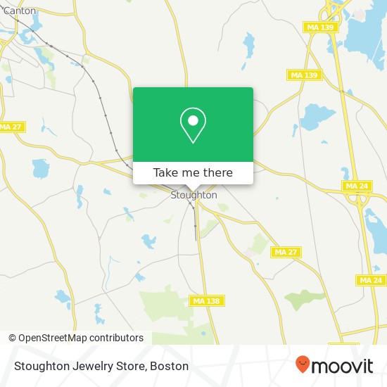 Stoughton Jewelry Store map