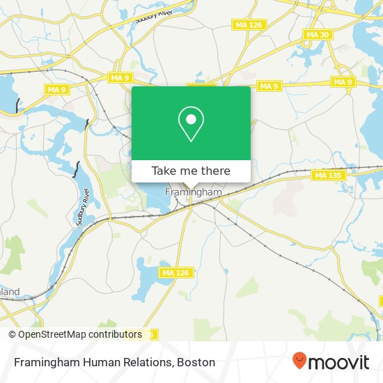 Framingham Human Relations map