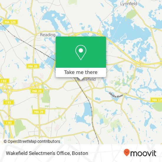 Mapa de Wakefield Selectmen's Office