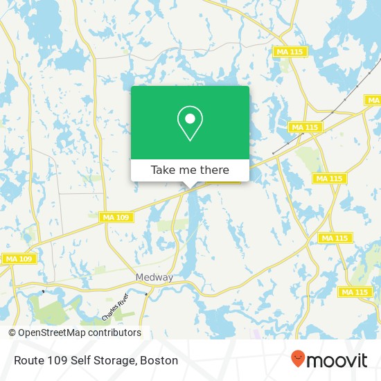 Route 109 Self Storage map