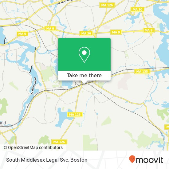 South Middlesex Legal Svc map