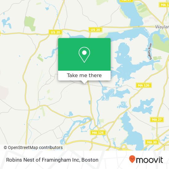 Mapa de Robins Nest of Framingham Inc