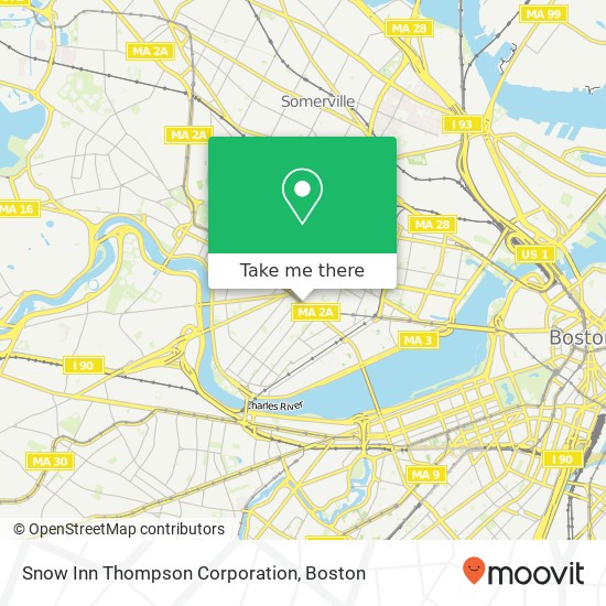 Mapa de Snow Inn Thompson Corporation