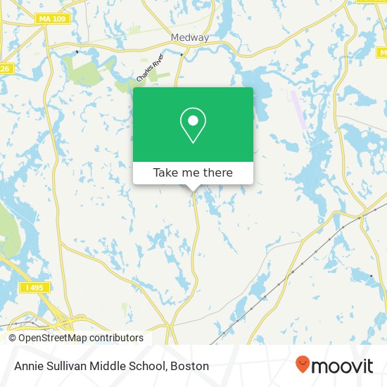 Mapa de Annie Sullivan Middle School