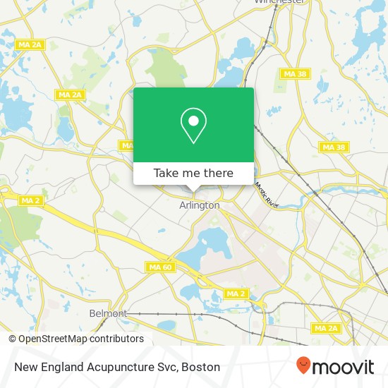 Mapa de New England Acupuncture Svc