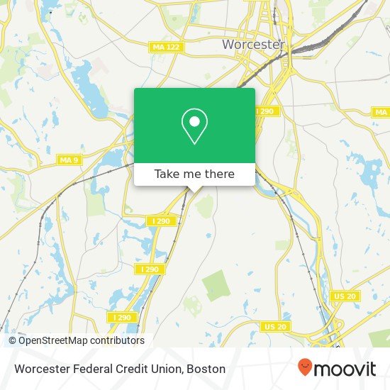 Worcester Federal Credit Union map