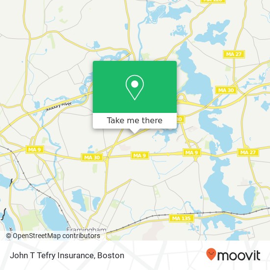John T Tefry Insurance map