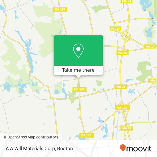 A A Will Materials Corp map