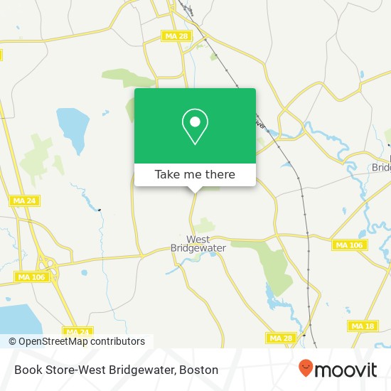 Mapa de Book Store-West Bridgewater