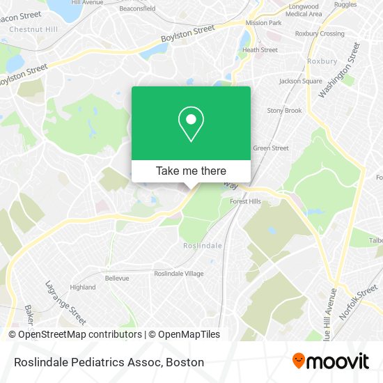 Roslindale Pediatrics Assoc map