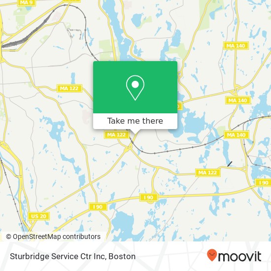 Sturbridge Service Ctr Inc map