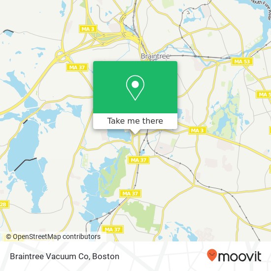 Braintree Vacuum Co map