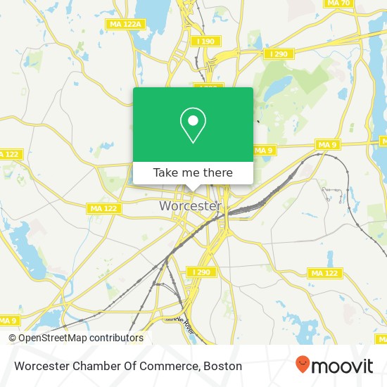 Worcester Chamber Of Commerce map