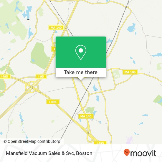 Mansfield Vacuum Sales & Svc map