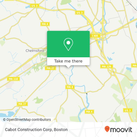 Cabot Construction Corp map