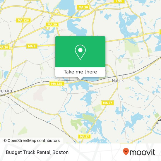 Budget Truck Rental map