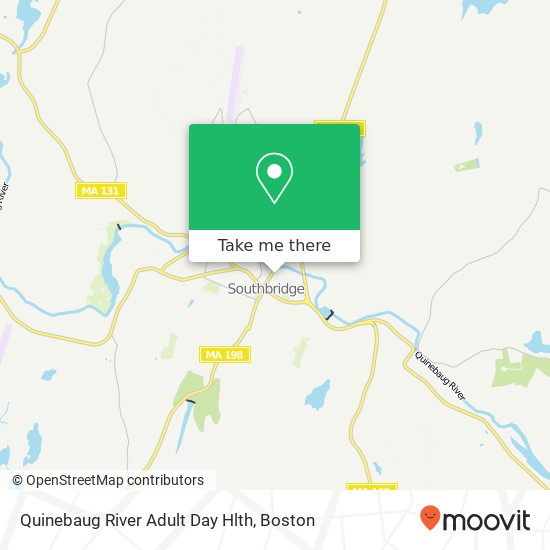 Quinebaug River Adult Day Hlth map