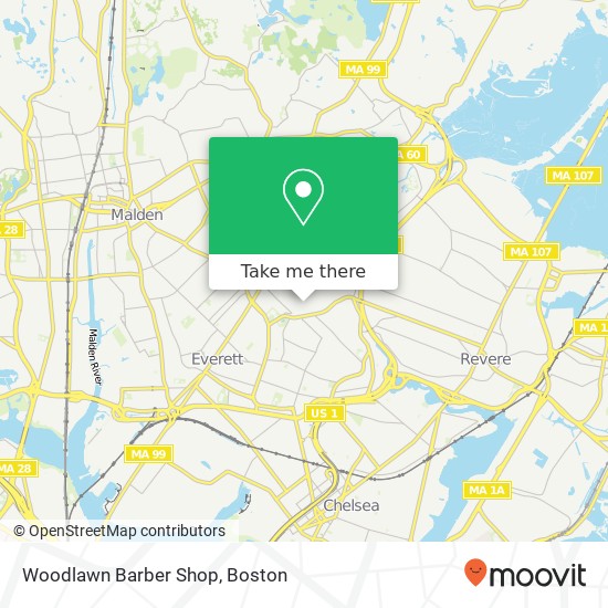 Woodlawn Barber Shop map