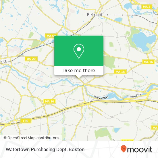 Mapa de Watertown Purchasing Dept