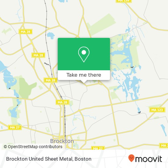 Mapa de Brockton United Sheet Metal