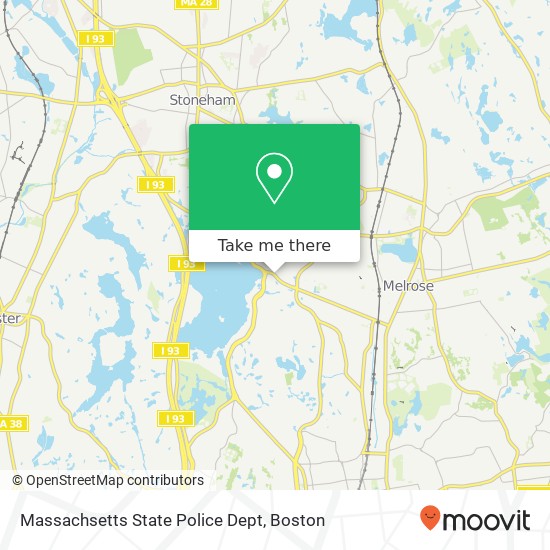 Massachsetts State Police Dept map