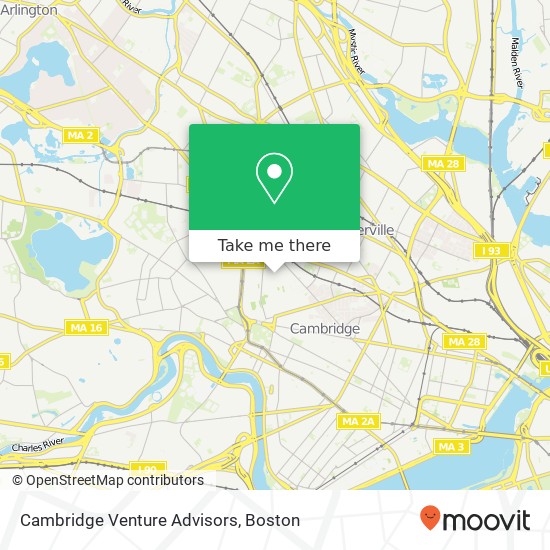 Mapa de Cambridge Venture Advisors