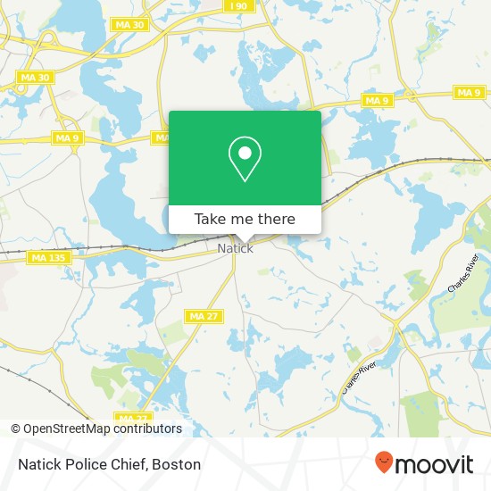 Natick Police Chief map