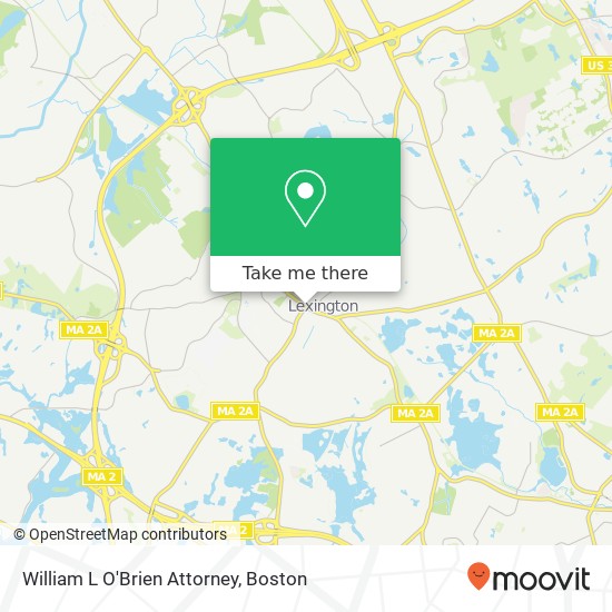 Mapa de William L O'Brien Attorney