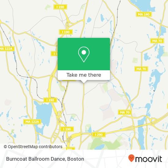 Mapa de Burncoat Ballroom Dance