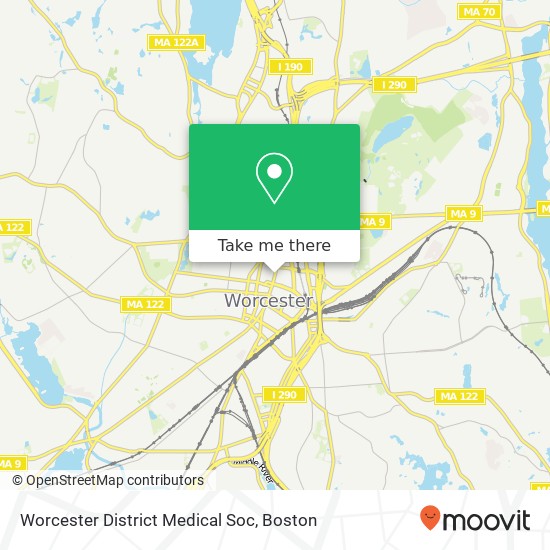 Mapa de Worcester District Medical Soc