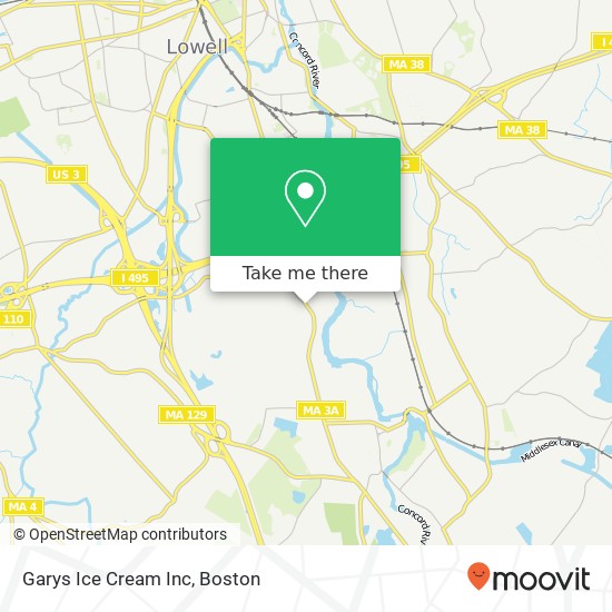 Mapa de Garys Ice Cream Inc
