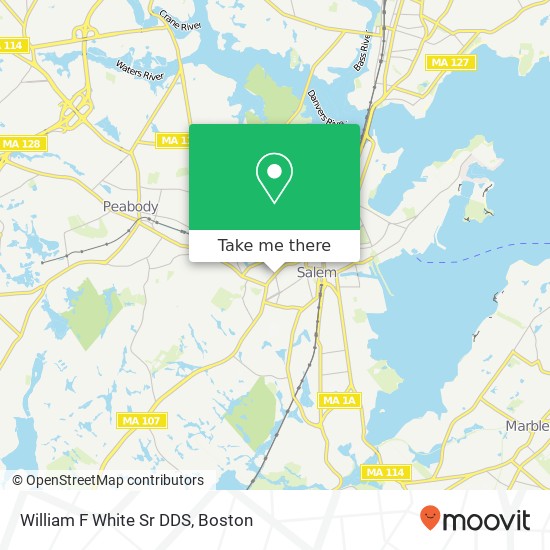 William F White Sr DDS map