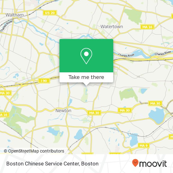 Boston Chinese Service Center map