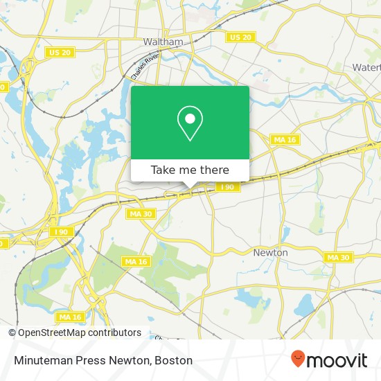 Mapa de Minuteman Press Newton