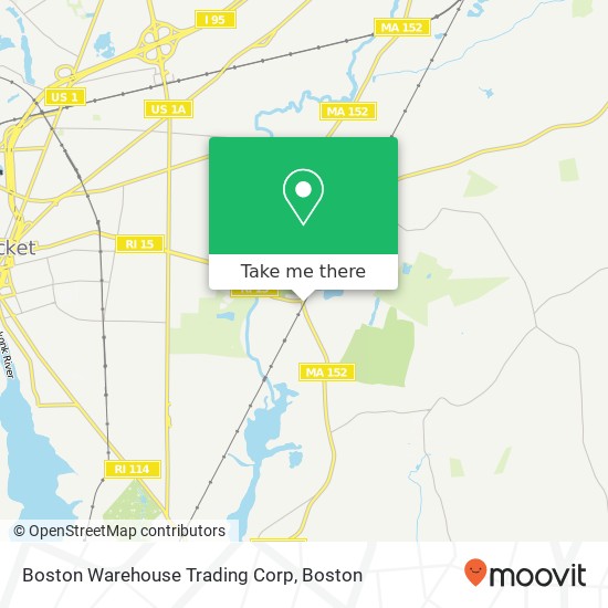 Mapa de Boston Warehouse Trading Corp