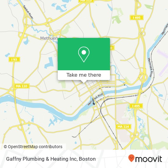 Gaffny Plumbing & Heating Inc map