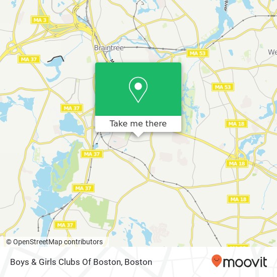 Mapa de Boys & Girls Clubs Of Boston