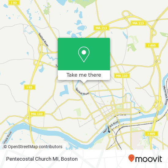 Pentecostal Church MI map