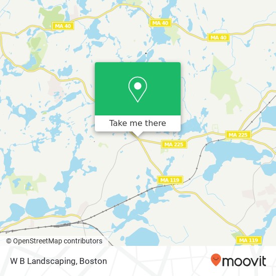 W B Landscaping map