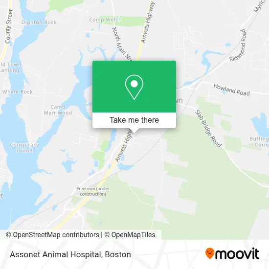 Assonet Animal Hospital map